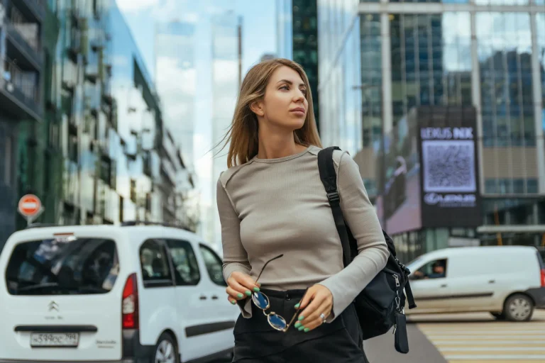 business woman in the city